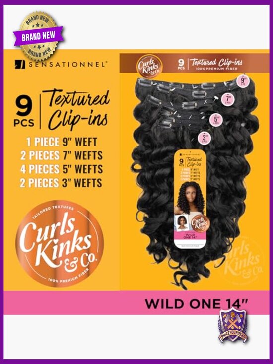 14 inch Clip In Hair Extensions - Textured Curly for 3c-4c Natural Hair, 9 main image 7